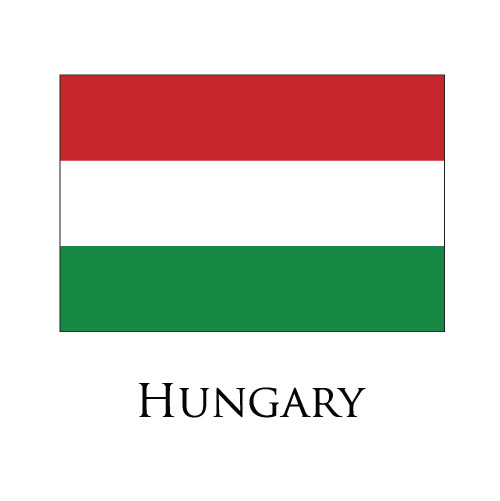 Hungary flag logo iron on paper